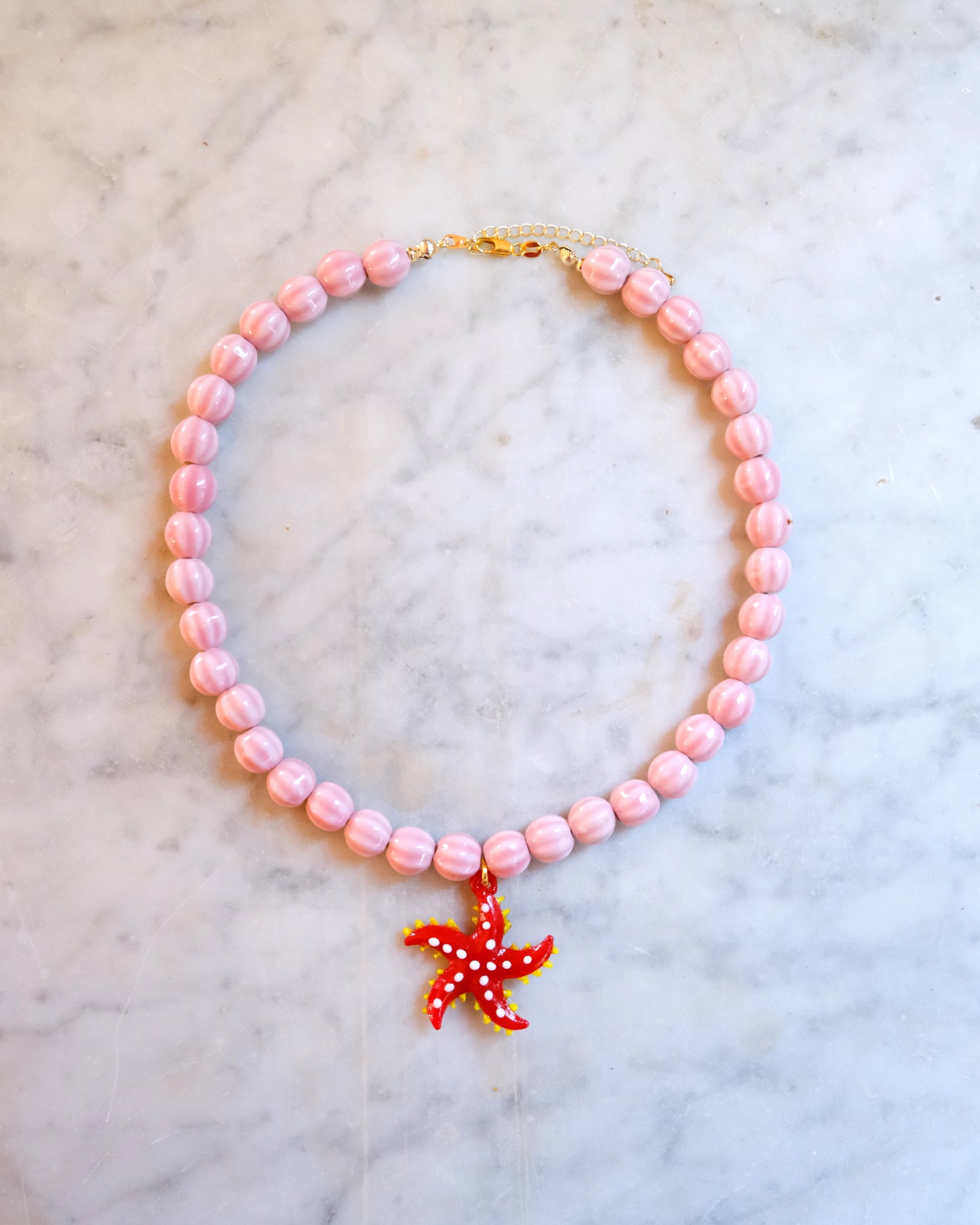 Collar Starfish pink
