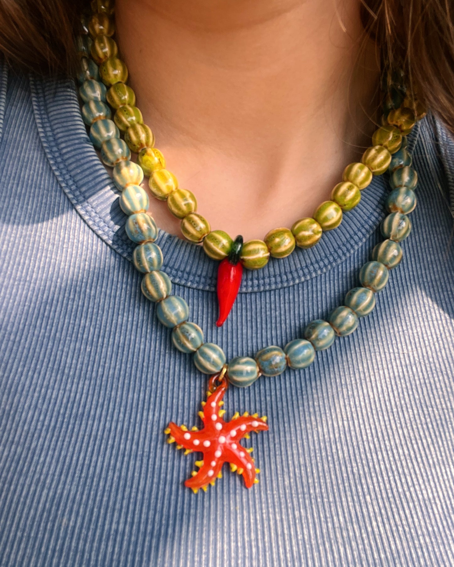 Collar Starfish naranja