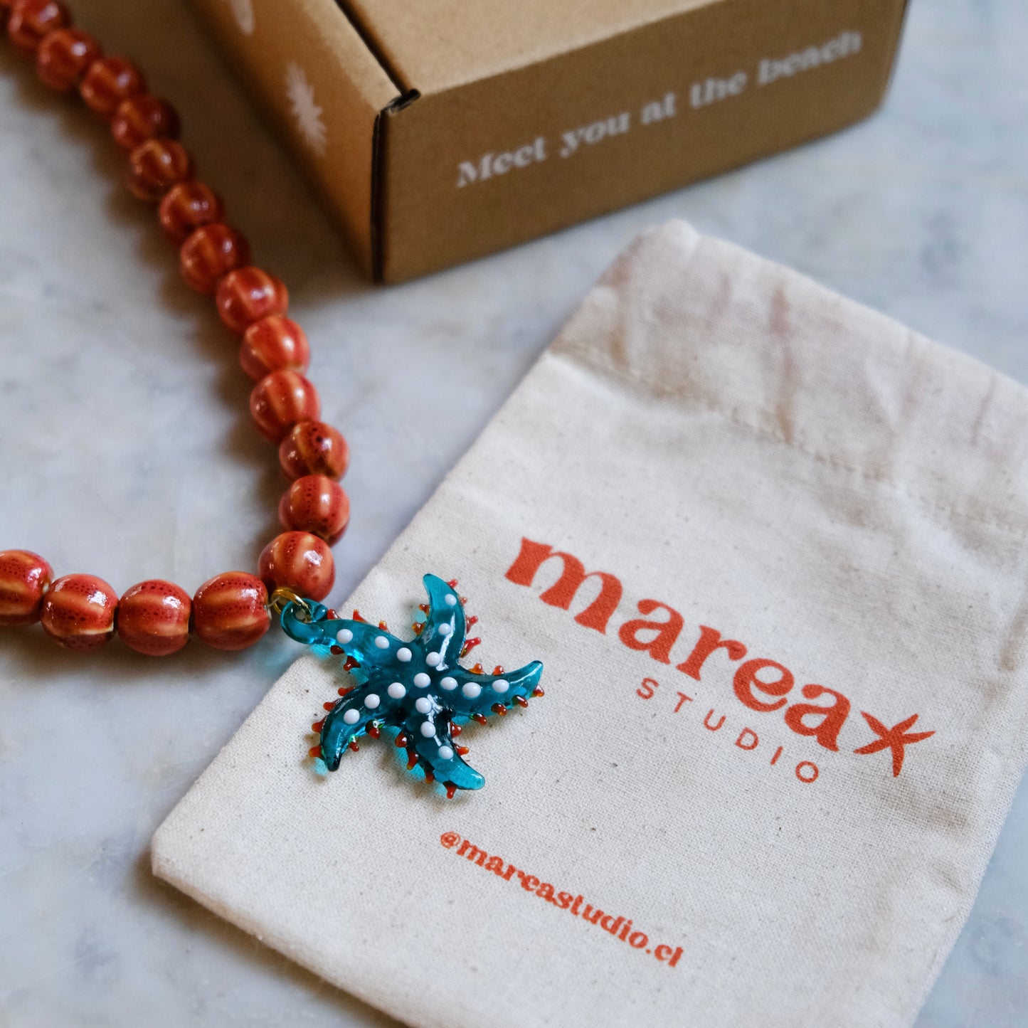 Collar Starfish turquesa