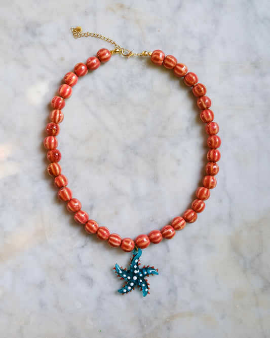 Collar Starfish turquesa