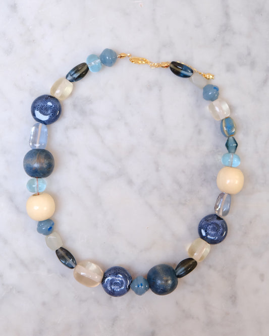 Gargantilla melange blue