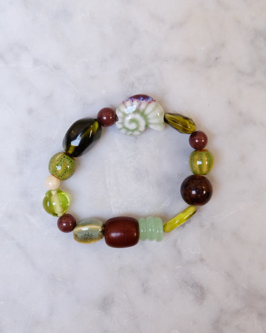 Pulsera caracola verde