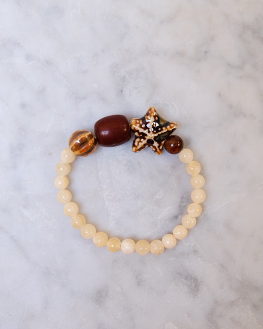 Pulsera estrella café simple